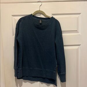 90 Degree By Reflex Heathered Blue Sweatshirt
